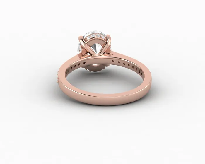 Rings Sapheena Jewelry Larisa 15 Ct Oval Cut Engagement Ring with Side Stones