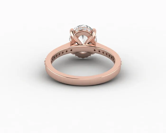 Rings Sapheena Jewelry Larisa 15 Ct Oval Cut Engagement Ring with Side Stones