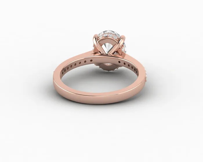 Rings Sapheena Jewelry Larisa 15 Ct Oval Cut Engagement Ring with Side Stones