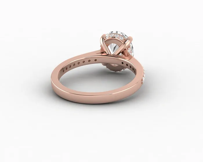 Rings Sapheena Jewelry Larisa 15 Ct Oval Cut Engagement Ring with Side Stones