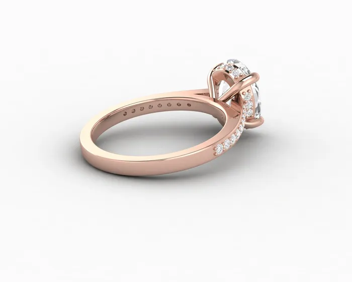 Rings Sapheena Jewelry Larisa 15 Ct Oval Cut Engagement Ring with Side Stones