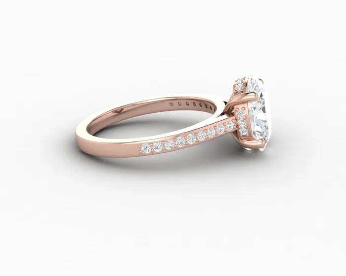 Rings Sapheena Jewelry Larisa 15 Ct Oval Cut Engagement Ring with Side Stones