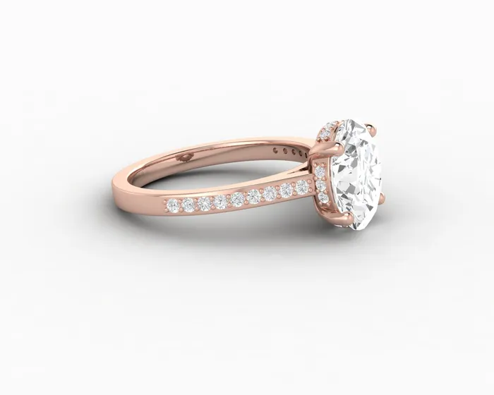 Rings Sapheena Jewelry Larisa 15 Ct Oval Cut Engagement Ring with Side Stones