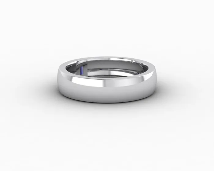 Rings Sapheena Jewelry Mariana 45mm Mens Blue Sapphire Baguette Wedding Band