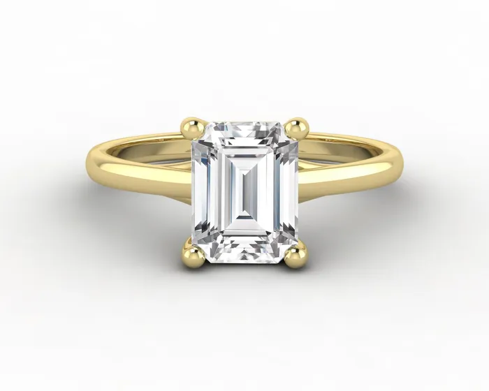 Rings Sapheena Jewelry Nora 15 Ct Solitaire Emerald Cut Engagement Ring
