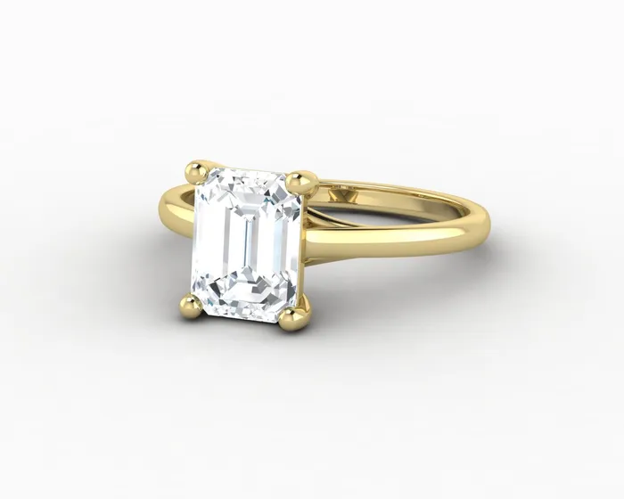 Rings Sapheena Jewelry Nora 15 Ct Solitaire Emerald Cut Engagement Ring