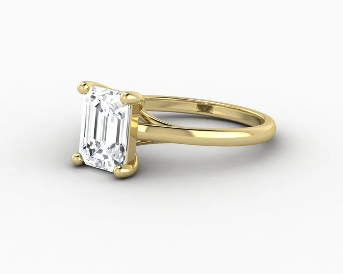 Rings Sapheena Jewelry Nora 15 Ct Solitaire Emerald Cut Engagement Ring