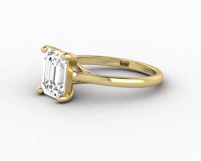 Rings Sapheena Jewelry Nora 15 Ct Solitaire Emerald Cut Engagement Ring