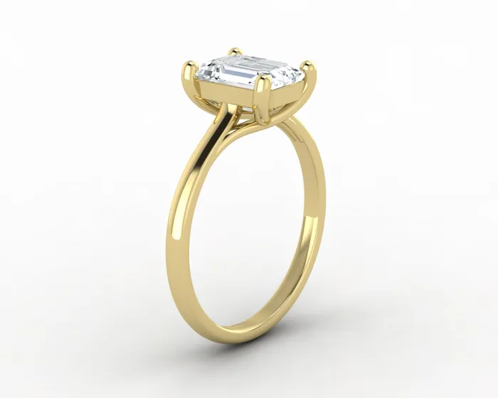 Rings Sapheena Jewelry Nora 15 Ct Solitaire Emerald Cut Engagement Ring
