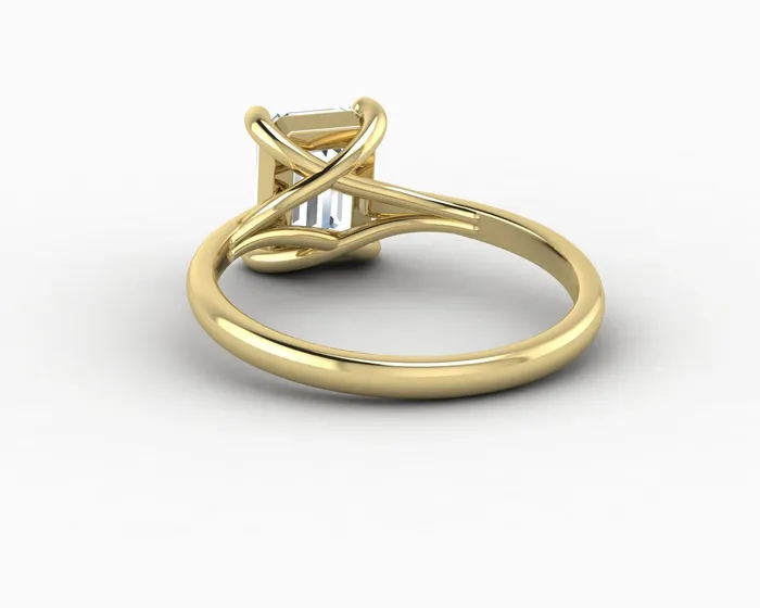 Rings Sapheena Jewelry Nora 15 Ct Solitaire Emerald Cut Engagement Ring