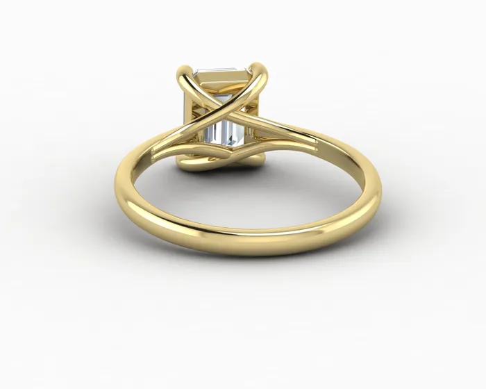 Rings Sapheena Jewelry Nora 15 Ct Solitaire Emerald Cut Engagement Ring