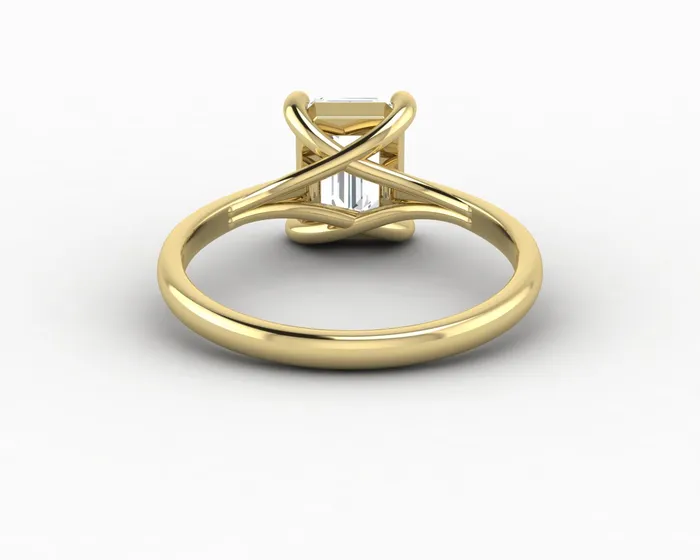Rings Sapheena Jewelry Nora 15 Ct Solitaire Emerald Cut Engagement Ring
