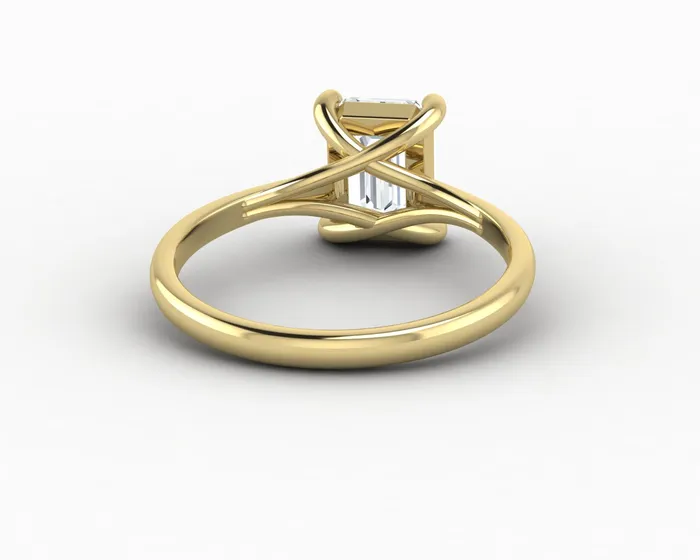 Rings Sapheena Jewelry Nora 15 Ct Solitaire Emerald Cut Engagement Ring