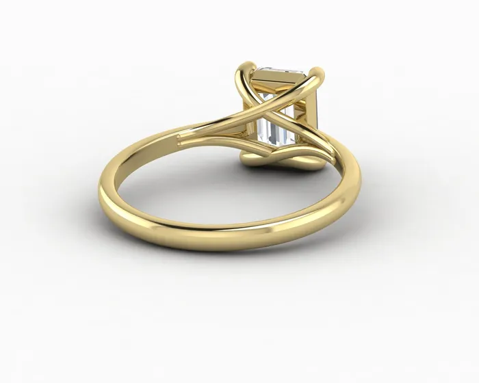 Rings Sapheena Jewelry Nora 15 Ct Solitaire Emerald Cut Engagement Ring