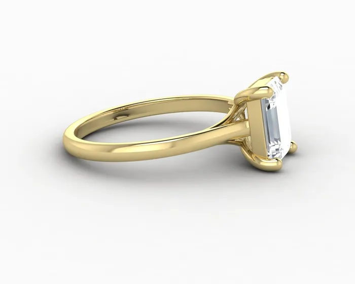 Rings Sapheena Jewelry Nora 15 Ct Solitaire Emerald Cut Engagement Ring