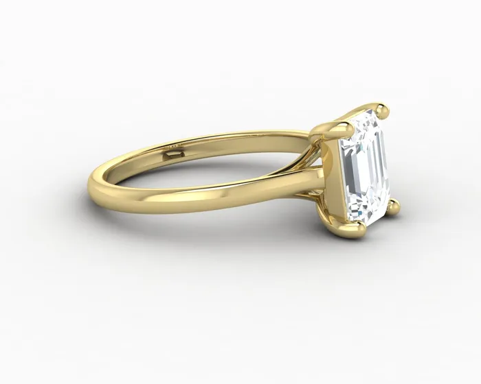 Rings Sapheena Jewelry Nora 15 Ct Solitaire Emerald Cut Engagement Ring
