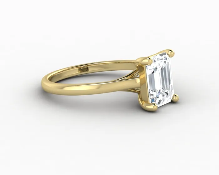 Rings Sapheena Jewelry Nora 15 Ct Solitaire Emerald Cut Engagement Ring