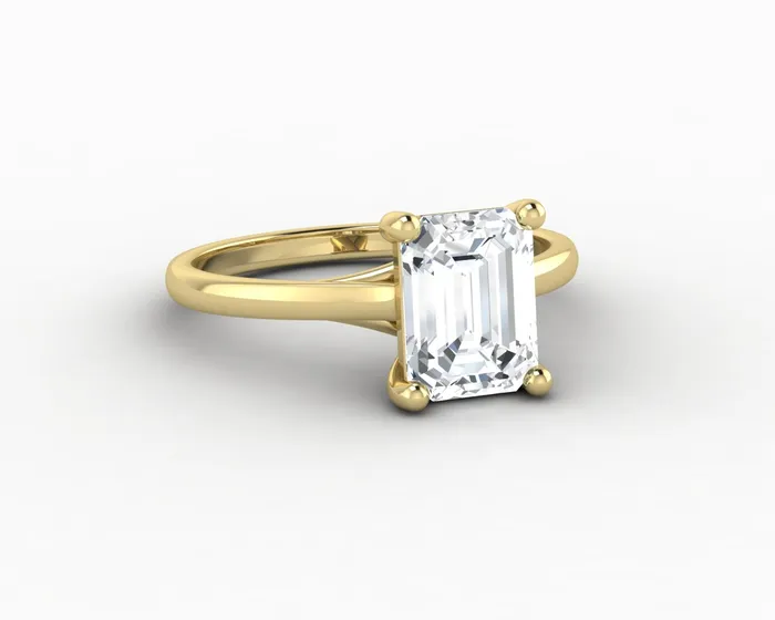 Rings Sapheena Jewelry Nora 15 Ct Solitaire Emerald Cut Engagement Ring