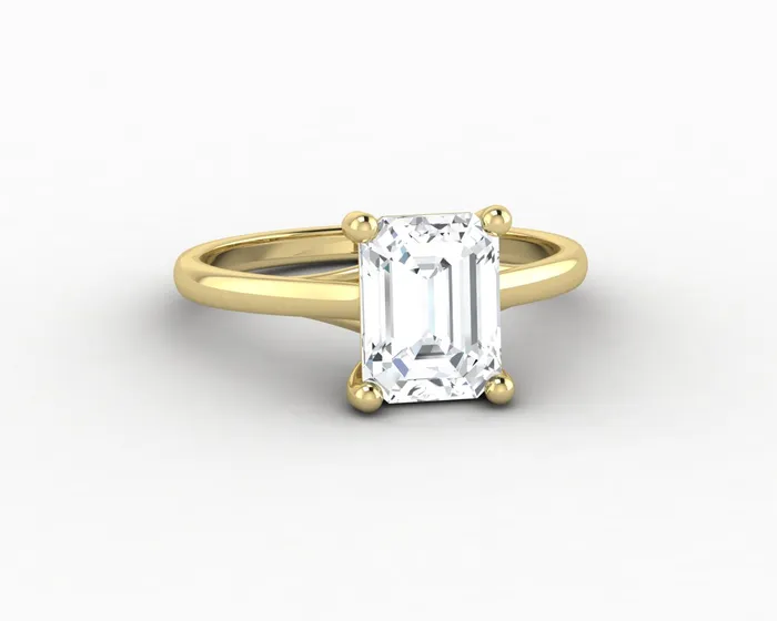 Rings Sapheena Jewelry Nora 15 Ct Solitaire Emerald Cut Engagement Ring