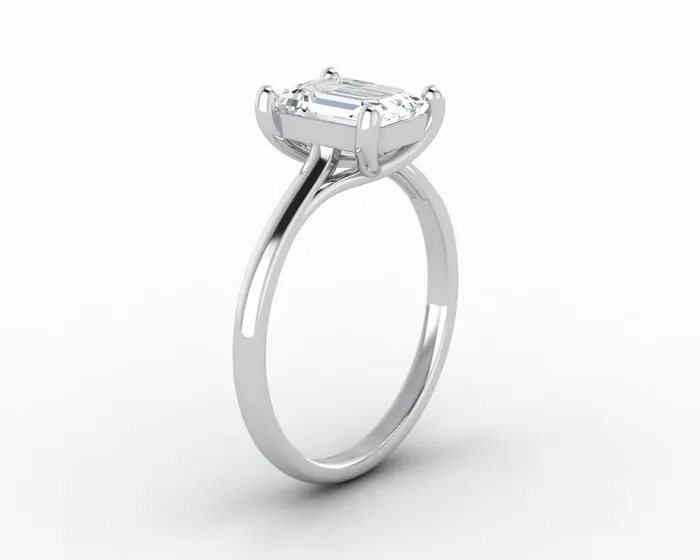 Rings Sapheena Jewelry Nora 15 Ct Solitaire Emerald Cut Engagement Ring