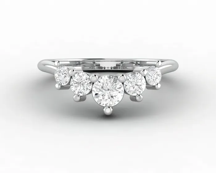 Rings Sapheena Jewelry Paige 35 Ct Curved Wedding Band