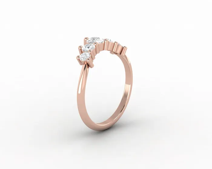 Rings Sapheena Jewelry Paige 35 Ct Curved Wedding Band