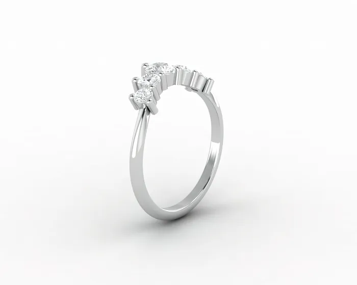 Rings Sapheena Jewelry Paige 35 Ct Curved Wedding Band