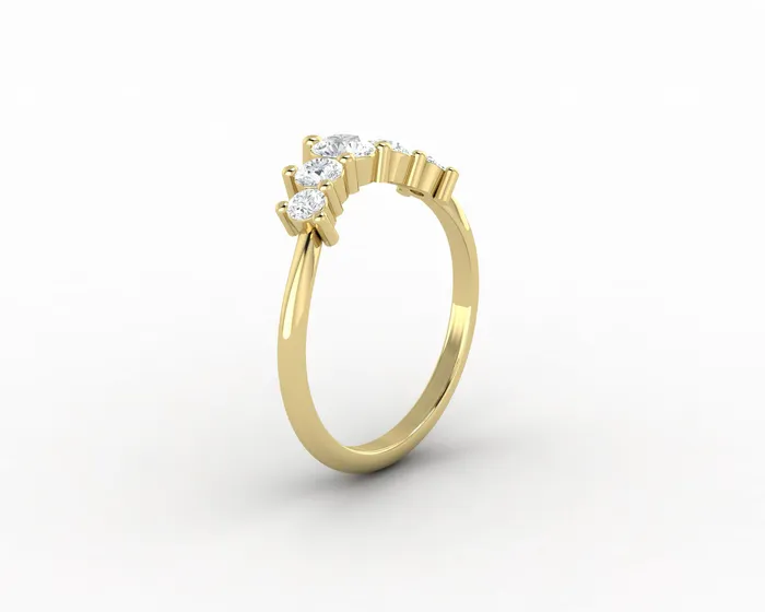 Rings Sapheena Jewelry Paige 35 Ct Curved Wedding Band