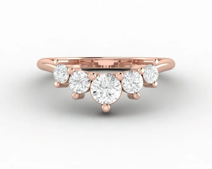 Rings Sapheena Jewelry Paige 35 Ct Curved Wedding Band
