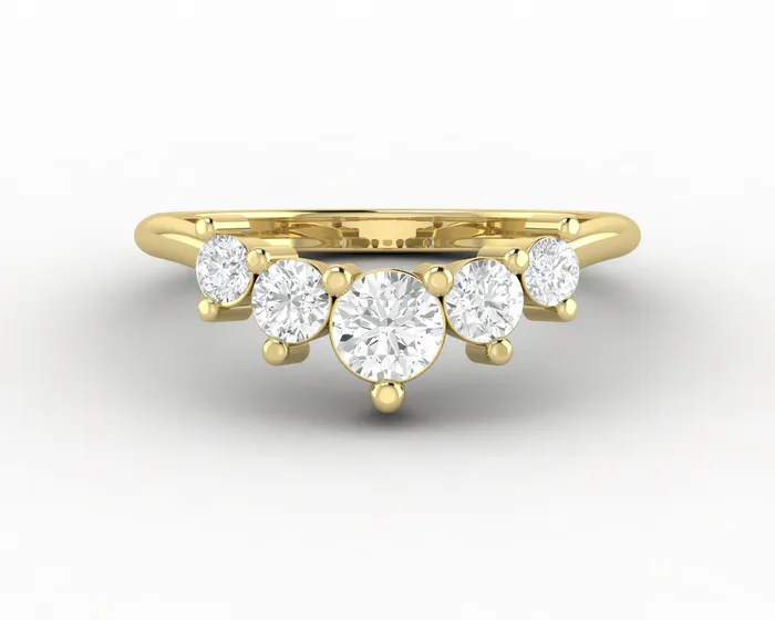 Rings Sapheena Jewelry Paige 35 Ct Curved Wedding Band