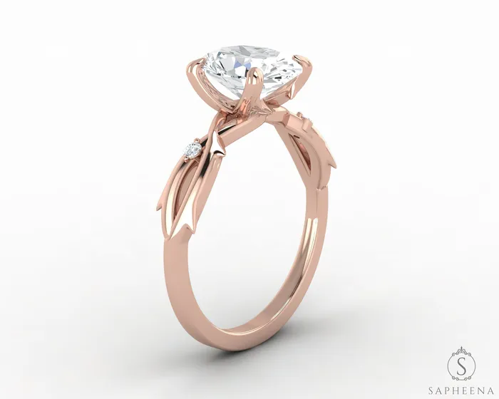 Rings Sapheena Jewelry Silvana 15 Ct Solitaire Oval Cut Engagement Ring