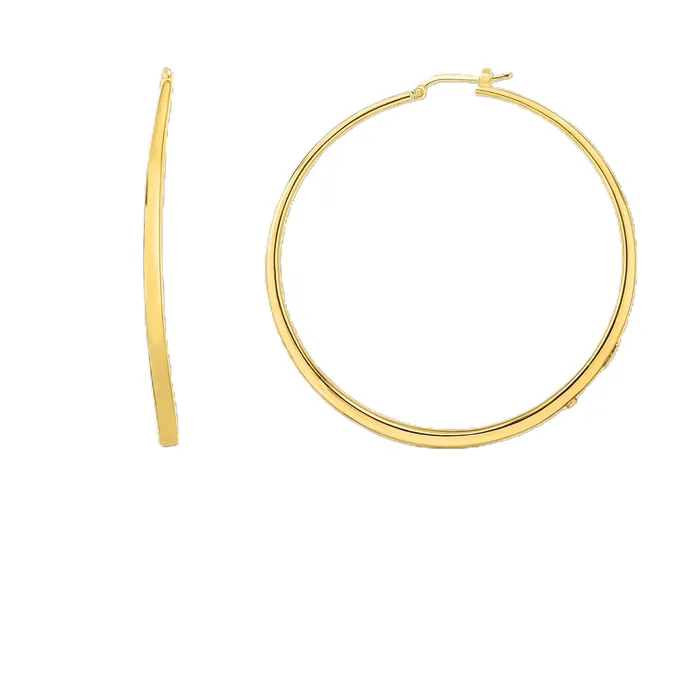 ROBERTO COIN 18K DESIGNER GOLD EXTRA LARGE GRADUATED HOOP EARRINGS Earrings ROBERTO COIN 18K DESIGNER GOLD EXTRA LARGE GRADUATED HOOP EARRINGS Earrings