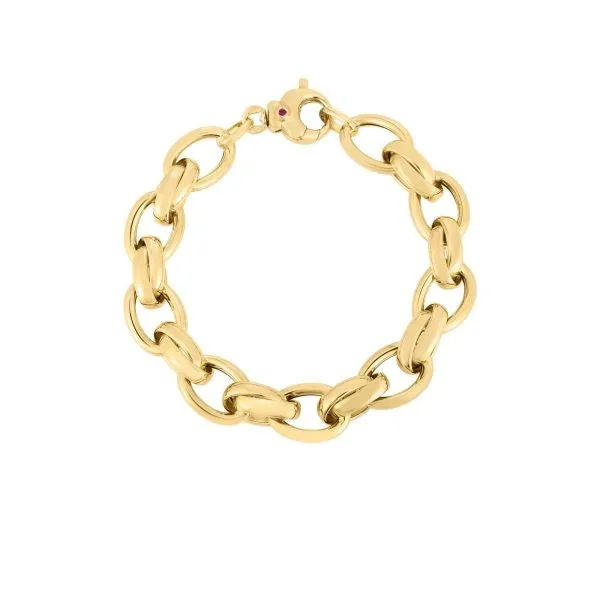 ROBERTO COIN Bracelets 18K YELLOW DESIGNER GOLD ALTERNATING SINGLEDOUBLE LINK BRACELET ROBERTO COIN Bracelets 18K YELLOW DESIGNER GOLD ALTERNATING SINGLEDOUBLE LINK BRACELET