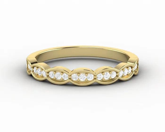 Sapheena Jewelry Athena 16 Ct Art Deco Wedding Band Rings