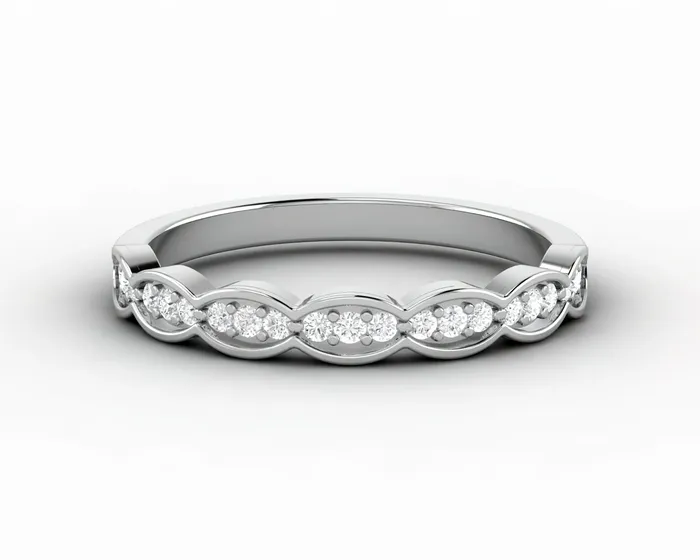 Sapheena Jewelry Athena 16 Ct Art Deco Wedding Band Rings