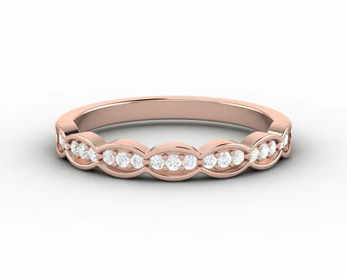 Sapheena Jewelry Athena 16 Ct Art Deco Wedding Band Rings