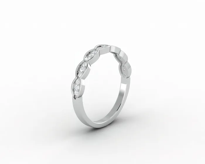 Sapheena Jewelry Athena 16 Ct Art Deco Wedding Band Rings