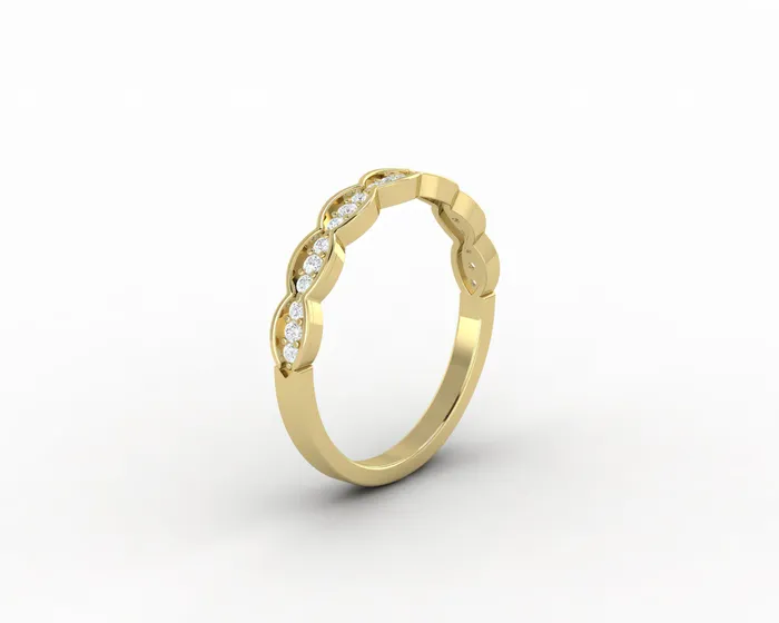Sapheena Jewelry Athena 16 Ct Art Deco Wedding Band Rings