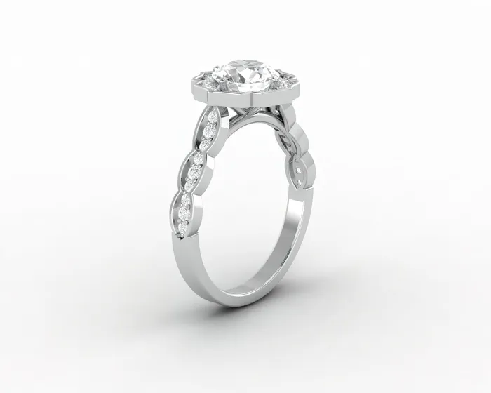 Sapheena Jewelry Rings Athena 10 Ct Round Cut Moissanite Engagement Ring