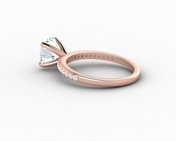 Sapheena Jewelry Rings Eleonora 175 Ct Round Cut Engagement Ring with Side Stones