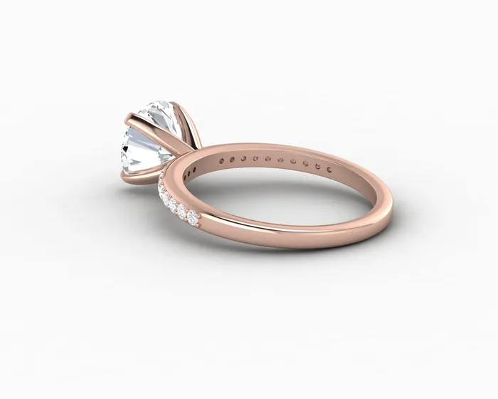 Sapheena Jewelry Rings Eleonora 175 Ct Round Cut Engagement Ring with Side Stones