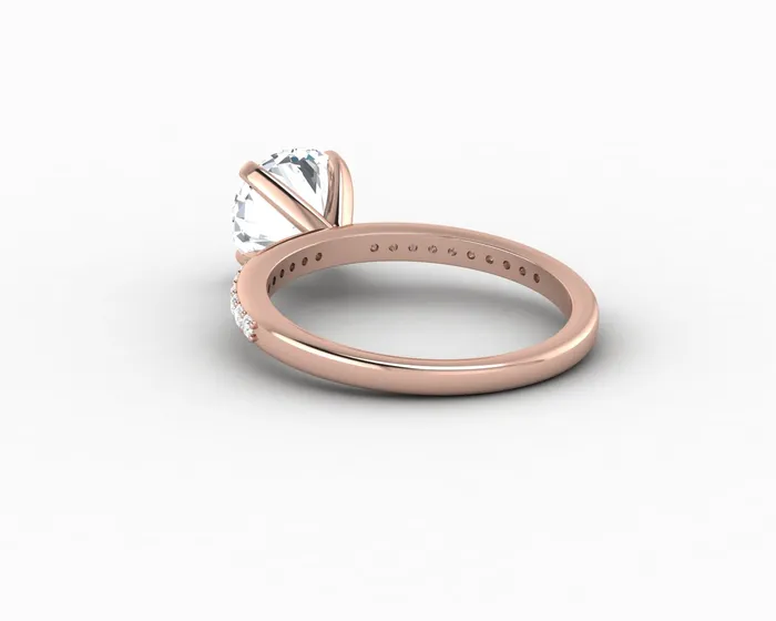 Sapheena Jewelry Rings Eleonora 175 Ct Round Cut Engagement Ring with Side Stones