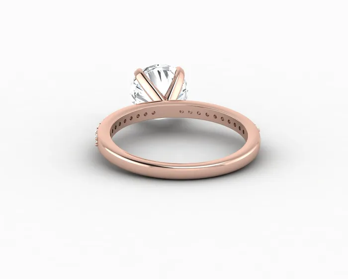 Sapheena Jewelry Rings Eleonora 175 Ct Round Cut Engagement Ring with Side Stones