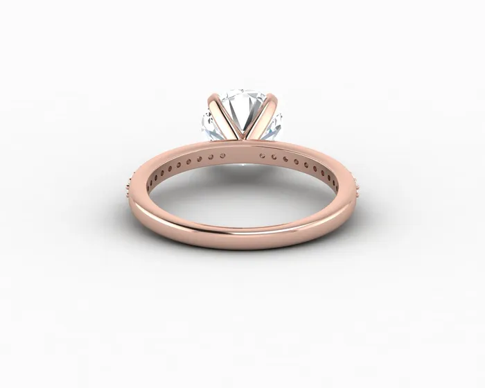 Sapheena Jewelry Rings Eleonora 175 Ct Round Cut Engagement Ring with Side Stones