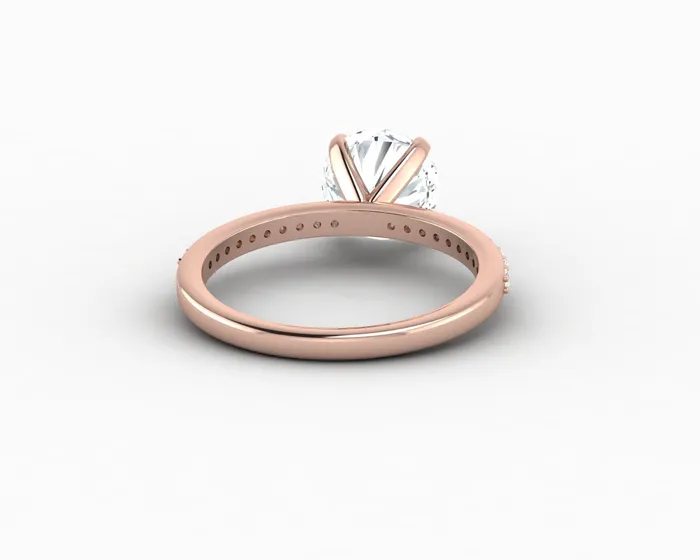 Sapheena Jewelry Rings Eleonora 175 Ct Round Cut Engagement Ring with Side Stones