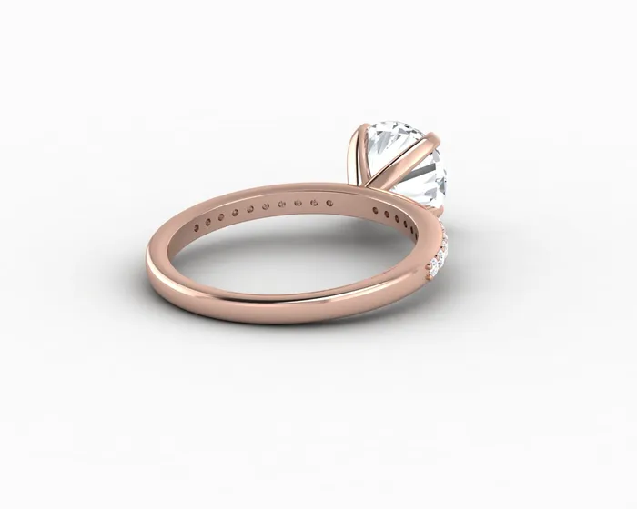 Sapheena Jewelry Rings Eleonora 175 Ct Round Cut Engagement Ring with Side Stones