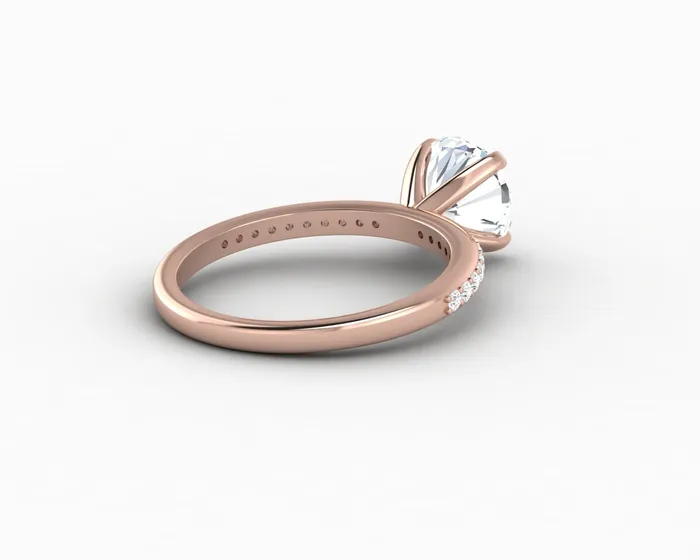 Sapheena Jewelry Rings Eleonora 175 Ct Round Cut Engagement Ring with Side Stones