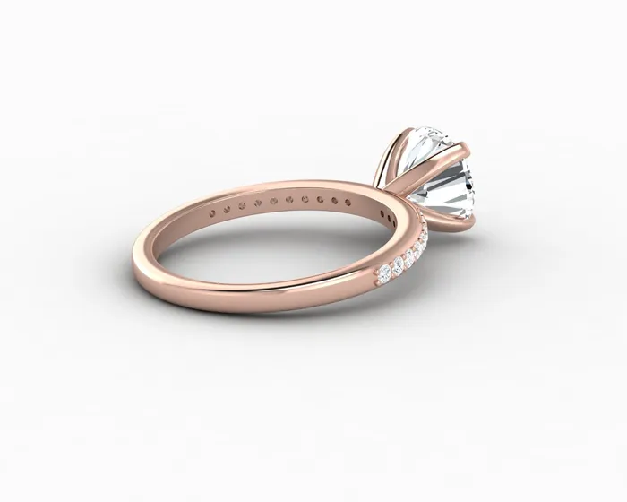 Sapheena Jewelry Rings Eleonora 175 Ct Round Cut Engagement Ring with Side Stones