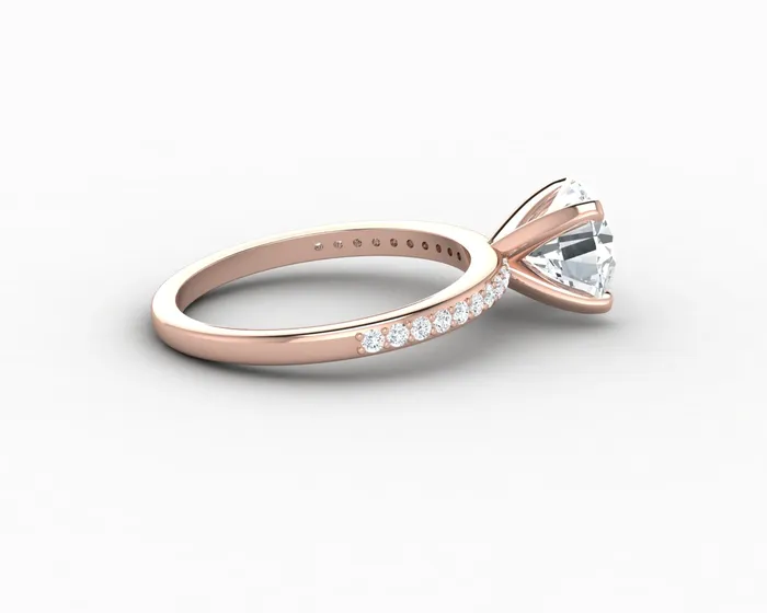 Sapheena Jewelry Rings Eleonora 175 Ct Round Cut Engagement Ring with Side Stones