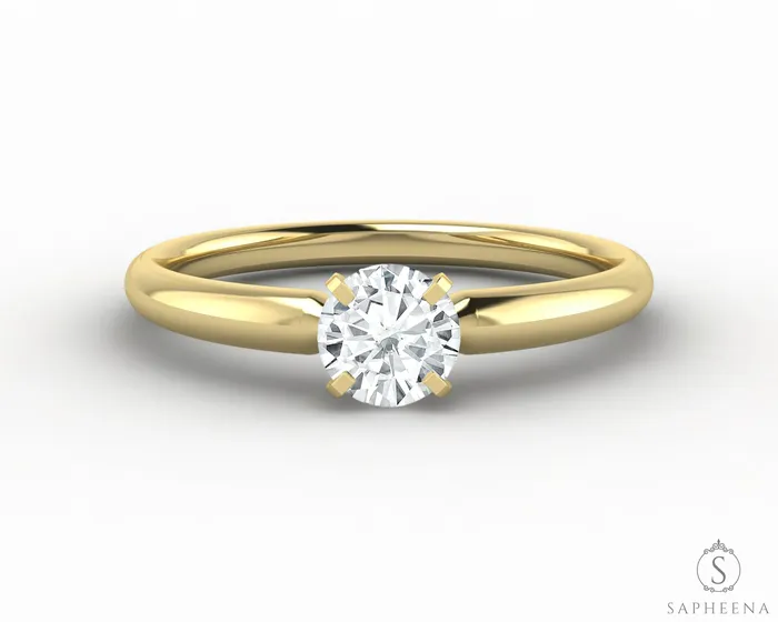 Sapheena Jewelry Rings Lina 05 Ct Solitaire Round Cut LabGrown Diamond Engagement Ring Sapheena Jewelry Rings Lina 05 Ct Solitaire Round Cut LabGrown Diamond Engagement Ring